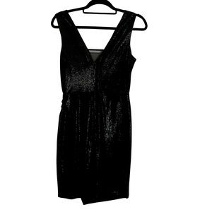Size 6 Black shimmery mini dress worn once